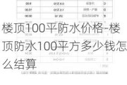 樓頂100平防水價(jià)格-樓頂防水100平方多少錢(qián)怎么結(jié)算