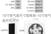 10寸排氣扇尺寸規(guī)格表-10寸排氣扇開孔尺寸