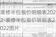 裝修半包報(bào)價(jià)明細(xì)表2022-裝修半包報(bào)價(jià)明細(xì)表2022圖片