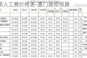 廈門裝修人工費價格表-廈門裝修預(yù)算