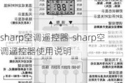 sharp空調(diào)遙控器-sharp空調(diào)遙控器使用說明