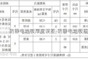 防靜電地板厚度誤差-防靜電地板規(guī)范多厚