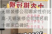 無錫裝修公司哪家性價比高-無錫裝修公司排名前十哪家口碑好