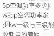 5p空調功率多少kw-5p空調功率多少kw一級與三級能效耗電的差距