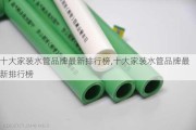 十大家裝水管品牌最新排行榜,十大家裝水管品牌最新排行榜