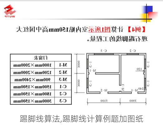 踢腳線(xiàn)算法,踢腳線(xiàn)計(jì)算例題加圖紙