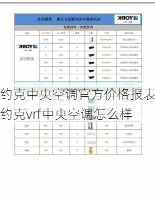 約克中央空調(diào)官方價格報表-約克vrf中央空調(diào)怎么樣