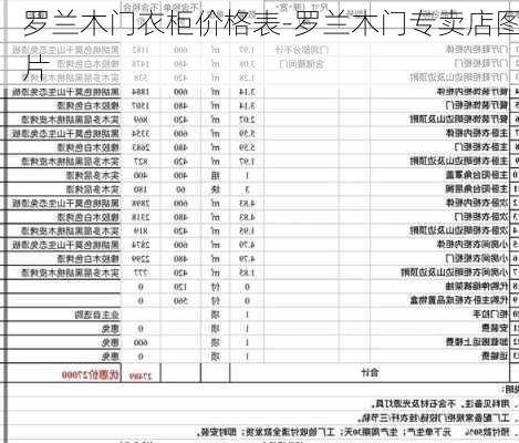 羅蘭木門衣柜價格表-羅蘭木門專賣店圖片