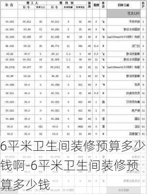 6平米衛(wèi)生間裝修預(yù)算多少錢啊-6平米衛(wèi)生間裝修預(yù)算多少錢