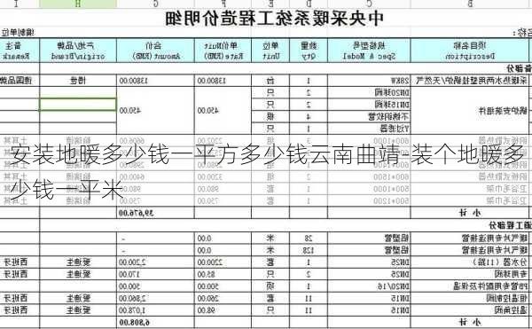 安裝地暖多少錢一平方多少錢云南曲靖-裝個地暖多少錢一平米