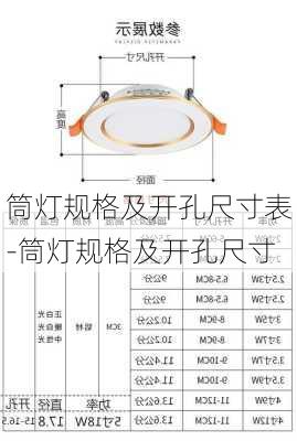 筒燈規(guī)格及開孔尺寸表-筒燈規(guī)格及開孔尺寸