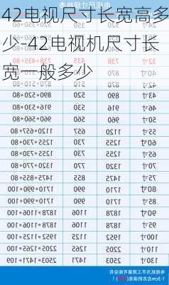 42電視尺寸長寬高多少-42電視機(jī)尺寸長寬一般多少