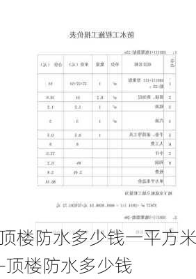 頂樓防水多少錢一平方米-頂樓防水多少錢