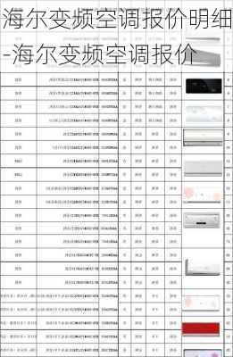 海爾變頻空調(diào)報價明細(xì)-海爾變頻空調(diào)報價