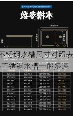 不銹鋼水槽尺寸對照表-不銹鋼水槽一般多深