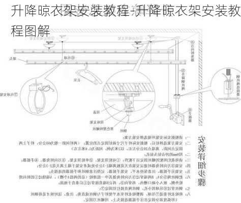 升降晾衣架安裝教程-升降晾衣架安裝教程圖解