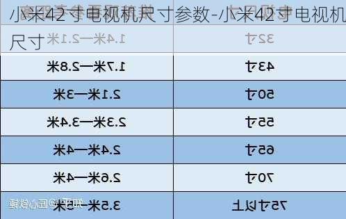 小米42寸電視機尺寸參數(shù)-小米42寸電視機尺寸