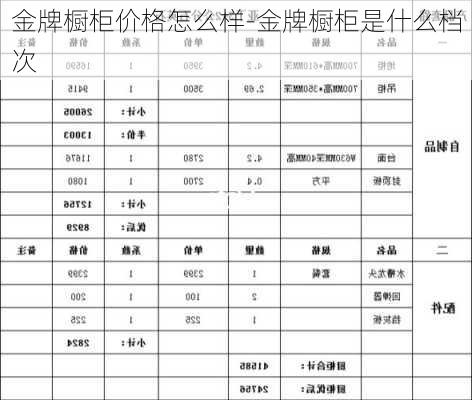 金牌櫥柜價(jià)格怎么樣-金牌櫥柜是什么檔次