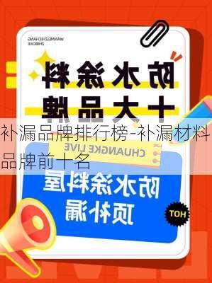 補漏品牌排行榜-補漏材料品牌前十名