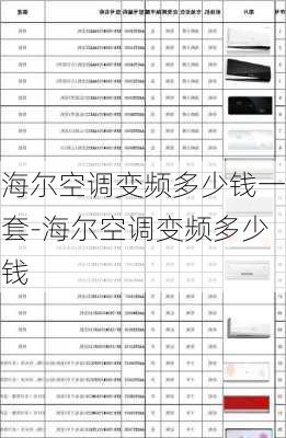 海爾空調(diào)變頻多少錢一套-海爾空調(diào)變頻多少錢